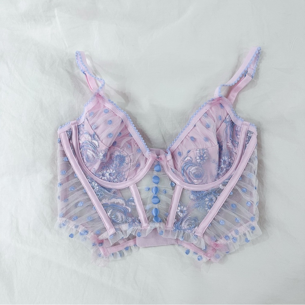 For Love and Lemons Foil Rose Bustier